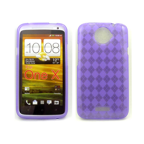 Gel Case  for HTC ONE X(Purple)